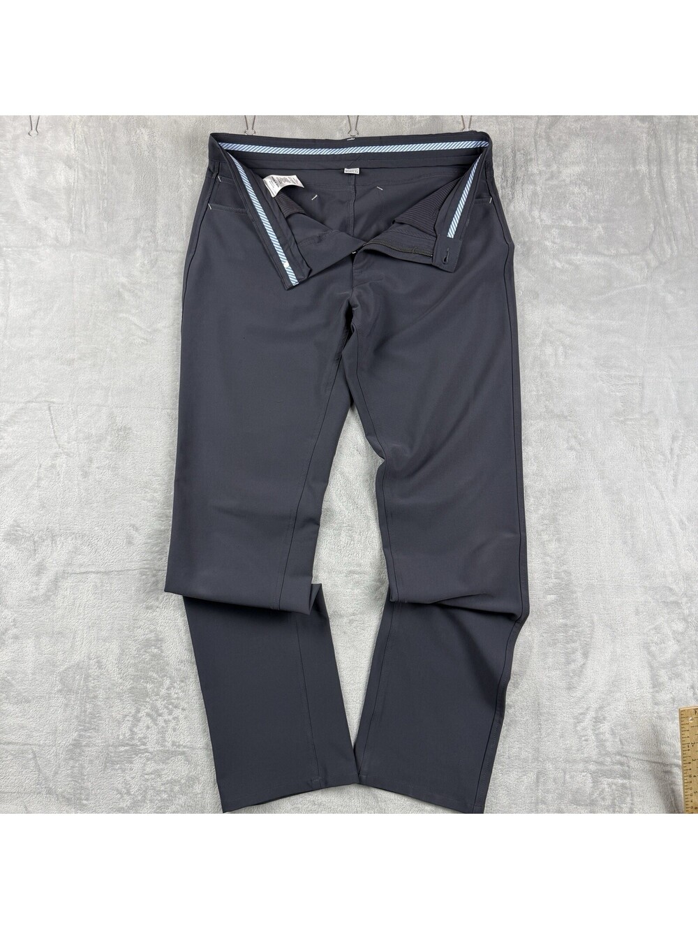 FootJoy Men W34 L34 Grey Performance Golf Pants Stretch Straight Leg FJ Stretch